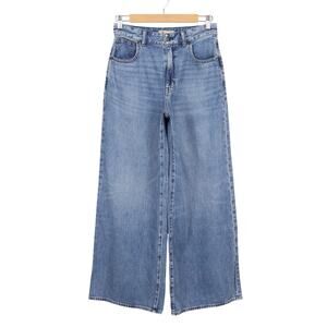 Madewell Curvy Superwide-Leg Jeans In Billings Wash Airy Denim Edition 27 Flawed